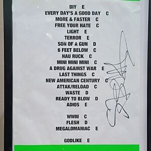KMFDM SETLIST 05 SIGNED HAU RUCK TOUR skinny Puppy Nine inch Nails Vintage rare